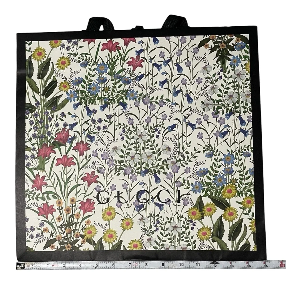 GUCCI Floral Paper Bag